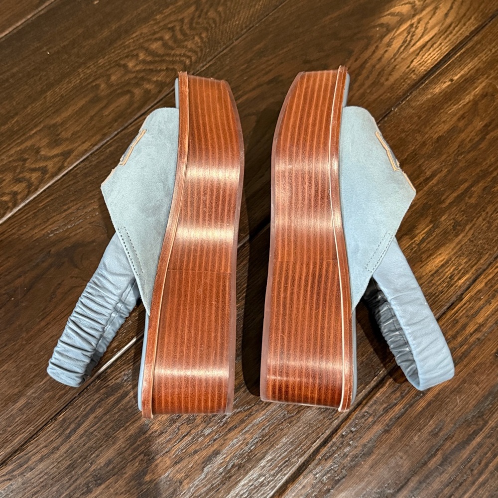 Tory Burch Ines Suede Platform Slingback Sandals - Picture 5 of 7